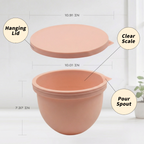 BPA-Free Food Grade Silicone Bowl Liner with Lid for Kitchenaid Stand Mixer Tilt-Head 4.5-5 Qt Salad Mixing Bowl, Thick Non-Stick Odor-Free, Ideal for Ice Cream Maker Baking Meal Prep