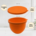 BPA-Free Food Grade Silicone Bowl Liner with Lid for Kitchenaid Stand Mixer Tilt-Head 4.5-5 Qt Salad Mixing Bowl, Thick Non-Stick Odor-Free, Ideal for Ice Cream Maker Baking Meal Prep