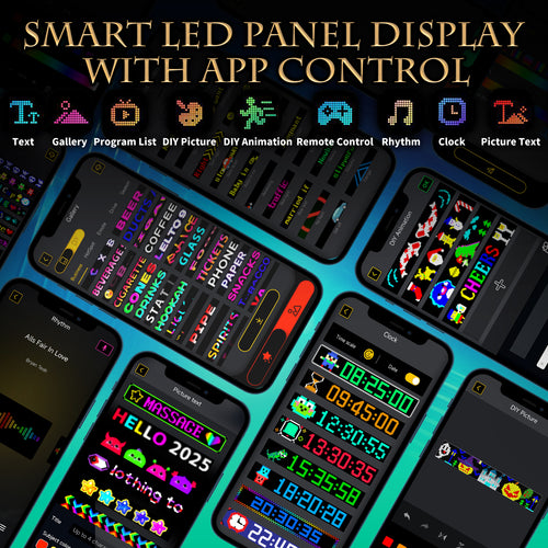 MasterAkoh Programmable LED Hat, DIY Customizable LED Scrolling Messages Display Light Up Hat